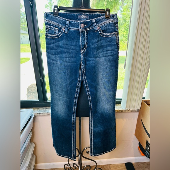 Silver Jeans Women's Dark Blue Faded Denim Size 30 - Picture 1 of 6
